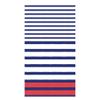 Caspari Breton Stripe Guest Towel Napkins in Blue - 15 Per Package view 1