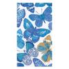 Caspari Butterflies Guest Towel Napkins in Blue - 15 Per Package view 1