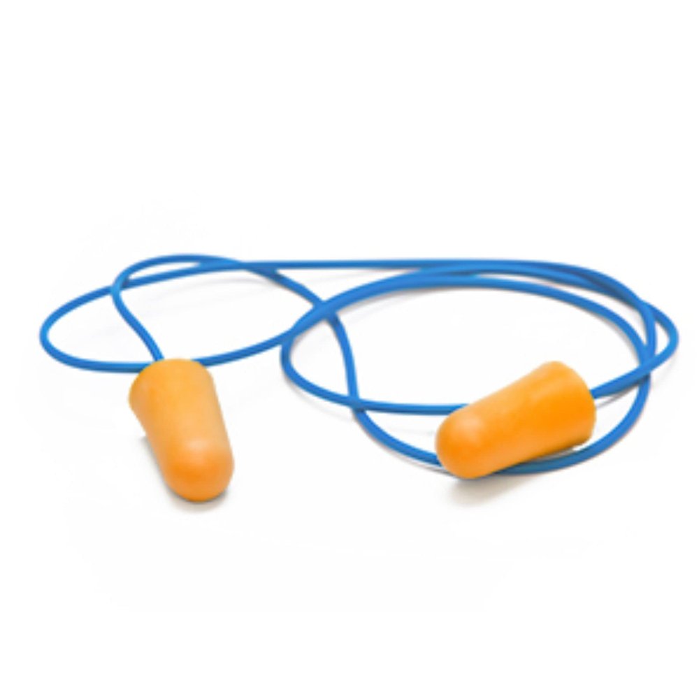 DM-HP10201 Disposable Uncorded Ear Plug, 32 db, Orange Plug, Blue Cord,1000 Pairs/Case