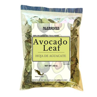 Alebrixes | Avocado Leaves Herbal Tea (50G)| Premium Quality Whole Avocado Leaves Tea | Te Hoja de Aguacate | Wildcrafted.