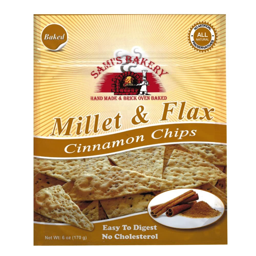 Sami's Bakery Millet & Flax Chips (Cinnamon, 3)