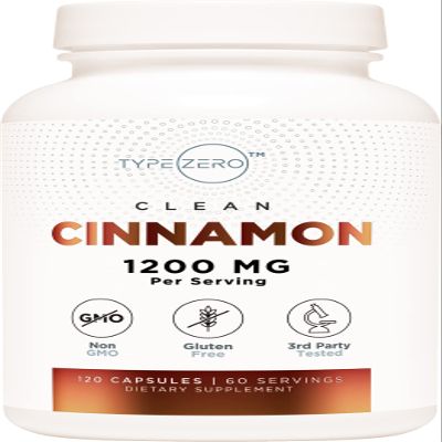 Type Zero Ceylon Cinnamon Capsules (1200mg | 120 Capsules) - Natural, Non-GMO, Gluten Free, Organic Cinnamon Bark Supplement