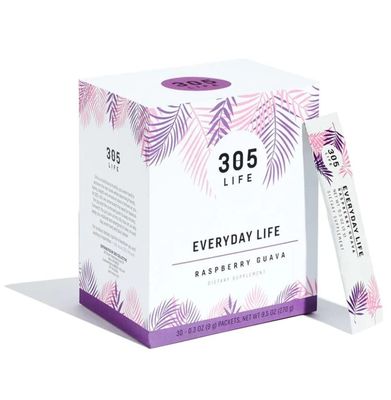 305 Life Everyday Life Daily Drink Powder Supplement: Complete All-in-1 Wellness Support, Immune Boost, Energy, Muscle Recovery, Digestion, Heart Health in Easy-Open Single Servings - 30 Packets