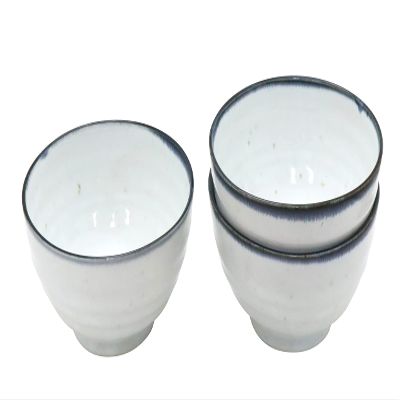 [Amazon.co.jp Exclusive] [Commercial Use] Set of Udon, Buckwheat and Set Meal Shops Classic Kiln Flame White Kiln 5.0 Favorite Bowls 3 Pieces