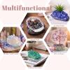 Nupuyai Titanium Coated Irregular Quartz Crystal Cluster Decor for Home Office Natural Druzy Rock Crystal Stone Specimen, White view 2