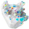 Nupuyai Titanium Coated Irregular Quartz Crystal Cluster Decor for Home Office Natural Druzy Rock Crystal Stone Specimen, White view 4