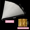 Augshy Cone Bags, 300 Pcs 5x10 Clear Cone Treat Bags Cellophane Cone Treat Bags with 300 Twist Ties 1.4 mils Thickness OPP Plastic Bags for Popcorn Favor Candy view 2