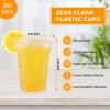 WUHUIXOZ 12 oz PET Plastic Cups, 300 Pack, Clear, Disposable, Durable, Resistant, BPA Free, Recyclable, General Use Cups view 2