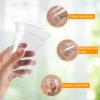WUHUIXOZ 12 oz PET Plastic Cups, 300 Pack, Clear, Disposable, Durable, Resistant, BPA Free, Recyclable, General Use Cups view 4