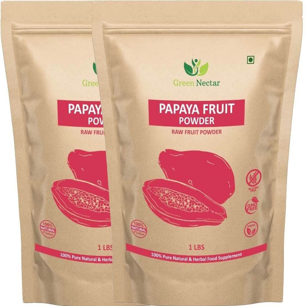 Papaya Fruit Extract Powder 2lb(2 packs of 1lb), Digestive Super Food for Skin - Green Nectar