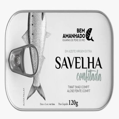Bem Amanhado - Canned Gourmet Freshwater Fish - Twait Shad (Alosa fallax) confit - 4.23oz / 120gr (Pack of 3 cans)