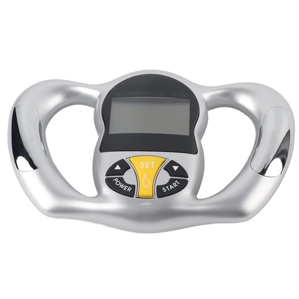 Digital Body Fat Analyzer, Handheld Body Fat Tester with LCD Screen, Calorie and BMI Measurement Monitor for and Fitness