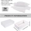 26 PCS Rectangle Drawer Kraft Boxes Small Cardboard Present Packaging Boxes for Party Favor Treats, Candy and Jewelry Crafts, 6.5 x 3.7 x 1.6 inch (Clear,White) view 2
