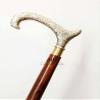 A HALLOWEEN STORE Men's Walking Cane Brass Derby Handle Walking Cane Wooden Stick Made of Rosewood & Brass view 3