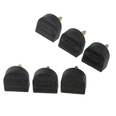 3 Pairs of Black Tips with High to Replace, Black, 16mm