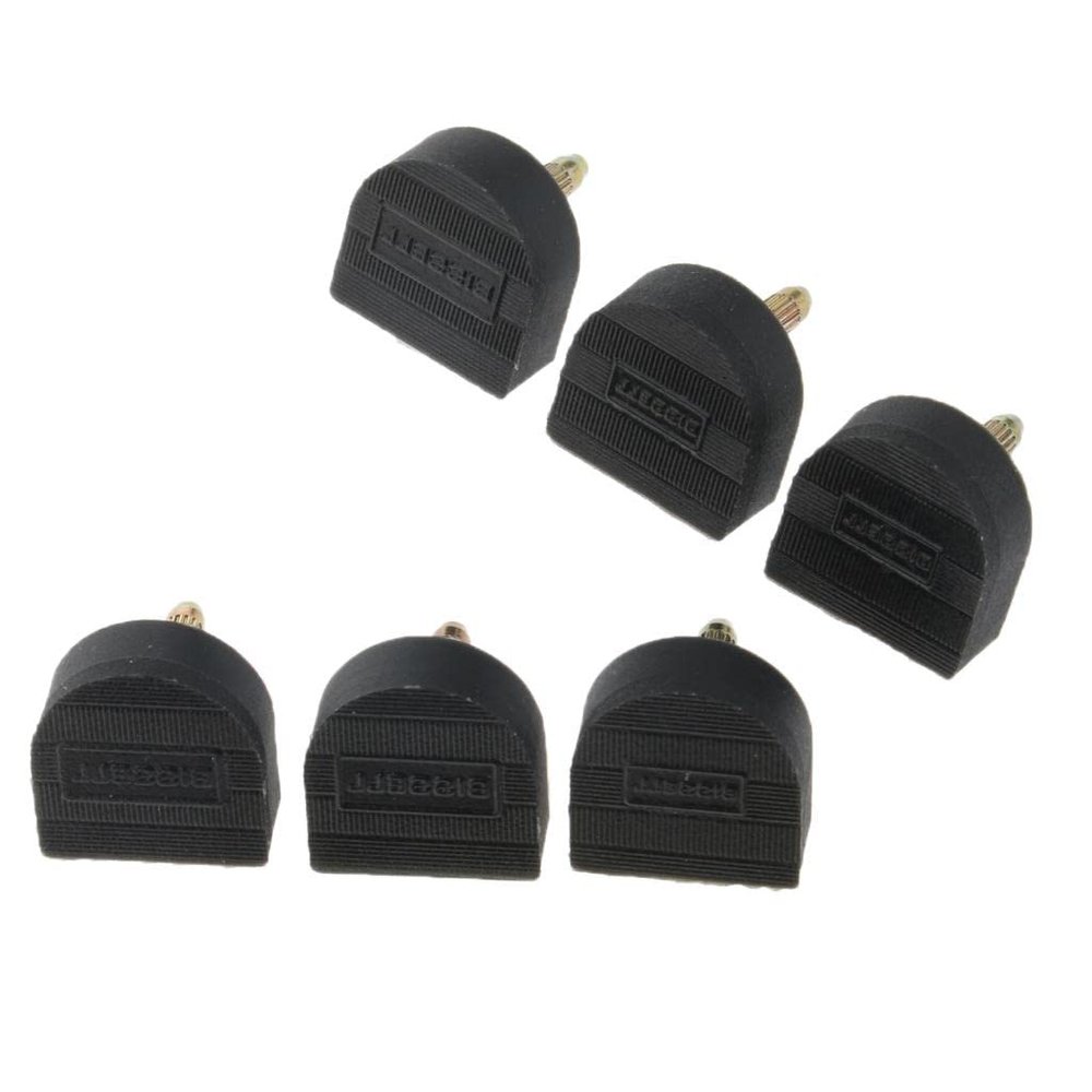 3 Pairs of Black Tips with High to Replace, Black, 16mm