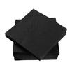 100 Pack Cocktail Napkin 2-Ply Dessert Napkins Folded 5 x 5 Inches Disposable Napkins for Dinner Wedding Birthday Party Bridal Anniversary Reception Event (100, Black) view 3