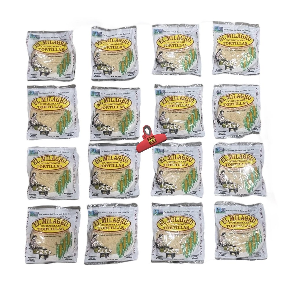 El Milagro Corn Maiz Tortillas - Munchie Box Reserve - (Plastic, (16) 10 oz Packs)