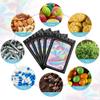 100PCS Smell Proof Mylar Bags Resealable Odor Proof Bags Holographic Packaging Pouch Bag with Clear Window for Food Storage Eyelash Jewelry Candy Electronics Storage (Orange,3.5x6.3 inch) view 3