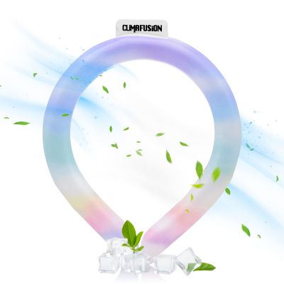 climafusion Gradient Neck Cooling Ring&Tube Cooling Starts Below 15C (59F), Reusable Wearable Ice Cooling Neck Wraps for Summer Heat Outdoor Indoor