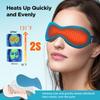 Ezona Heated Eye Mask, Warm Eye Compress Mask for Dry Eyes, USB Electric Eye Heating Pad with Temperature & Timer Control, Dry Eyes, Blepharitis, Sinus Migraine (Blue) view 4