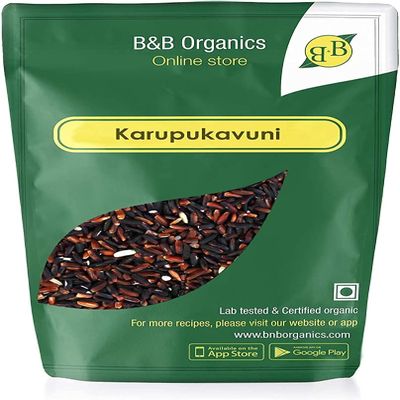 BETT B&B Organics Karupu Kavuni (Black Rice),1 kg