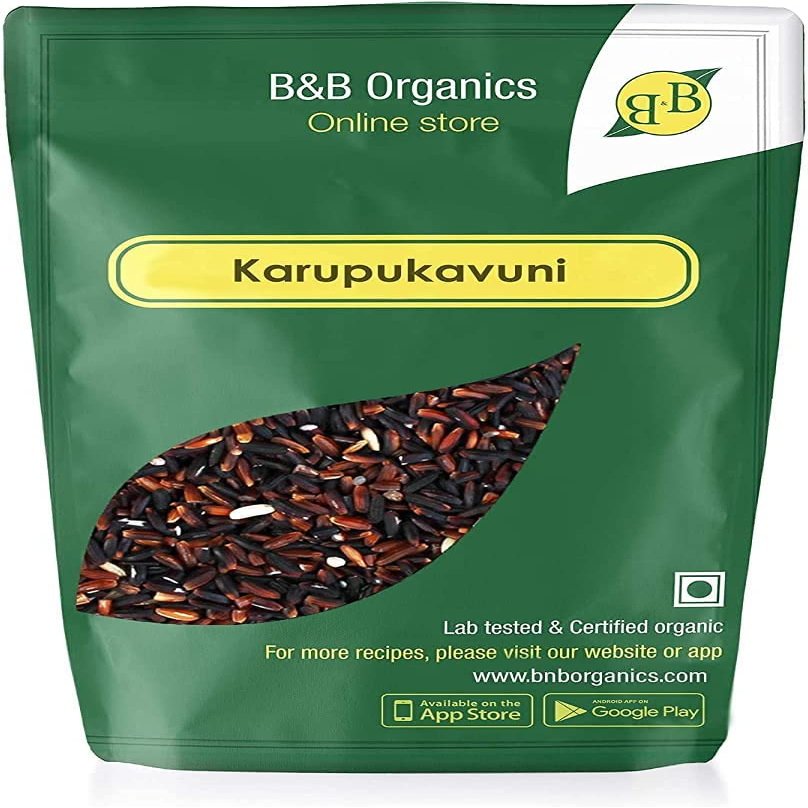 BETT B&B Organics Karupu Kavuni (Black Rice),1 kg