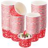 Nuanchu 100 Pack Red Bandana Paper Ice Cream Cups 9 oz Western Cowboy Disposable Dessert Bowls West Party Soup Snack Cups for Hot or Cold Food for Cowboy Birthday Party Decoration view 1