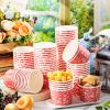 Nuanchu 100 Pack Red Bandana Paper Ice Cream Cups 9 oz Western Cowboy Disposable Dessert Bowls West Party Soup Snack Cups for Hot or Cold Food for Cowboy Birthday Party Decoration view 4