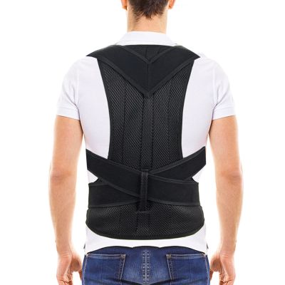 ANRIO Universal Posture Corrector Full Back Brace Straightener Elastic Breathable Lightweight Orthopedic Corset Support Belts Tops for Home Fitness Workout (Color : Black, Size : M/Medium)