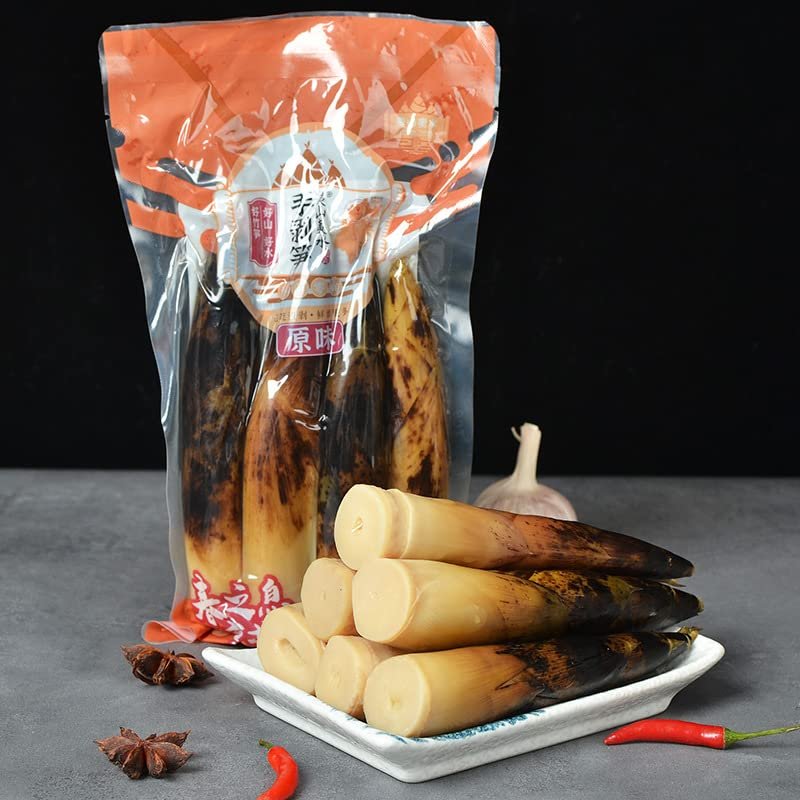 Hand Peeled Bamboo Shoots 500g/pack, Ready-to-eat Pickled Pepper Crispy Bamboo Shoots, Fresh Mountain Pepper Bamboo Shoots, Spicy Snacks Chinese Pickled Vegetables (Original flavor,1 pack)