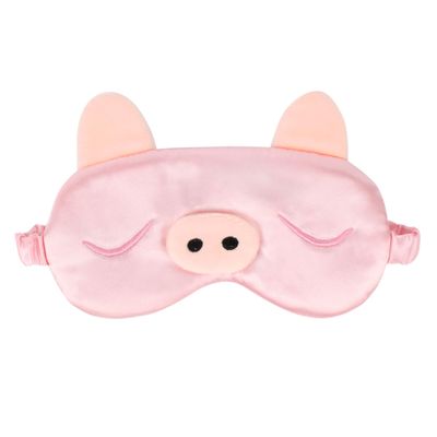Aisa 3D Frog Cute Cartoon Design Sleeping Eye Blinder Travel Office Snap Soft Plush Eye Mask Green (7477+Pig)