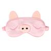 Aisa 3D Frog Cute Cartoon Design Sleeping Eye Blinder Travel Office Snap Soft Plush Eye Mask Green (7477+Pig) view 1