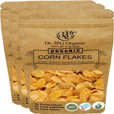 BETT Dr. JPG Organic Corn Flakes (450g) | India Organic Certified | 150g X 3PC=450g