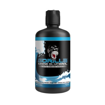 Gorilla Mode Liquid Glycerol Pre-Workout - Hydrating Pre-Workout Formula for Intense Pumps  Intramuscular Hyper-Hydration  Increased Power & Endurance / 33 FL OZ (Unflavored)