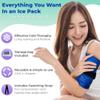 Rectangle Gel Pad for Arm, Leg, Knee, and Back - 15''x11'' Reusable Gel Ice Pack with Elastic Fastener for Hands-Free Application - Cold Packs for Post-Surgery or Sport Injuries - 3 Packs Blue view 2