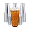 Green Direct 24 oz. Disposable Plastic Clear Cups with Strawless Sip Lids for Iced Coffee 50 view 1
