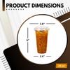 Green Direct 24 oz. Disposable Plastic Clear Cups with Strawless Sip Lids for Iced Coffee 50 view 2