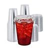 Green Direct 16 oz. Disposable Plastic Clear Cups with Strawless Sip Lids for Iced Coffee 50 view 1