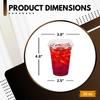 Green Direct 16 oz. Disposable Plastic Clear Cups with Strawless Sip Lids for Iced Coffee 50 view 2