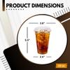 Green Direct 20 oz. Disposable Plastic Clear Cups with Strawless Sip Lids for Iced Coffee 50 view 2