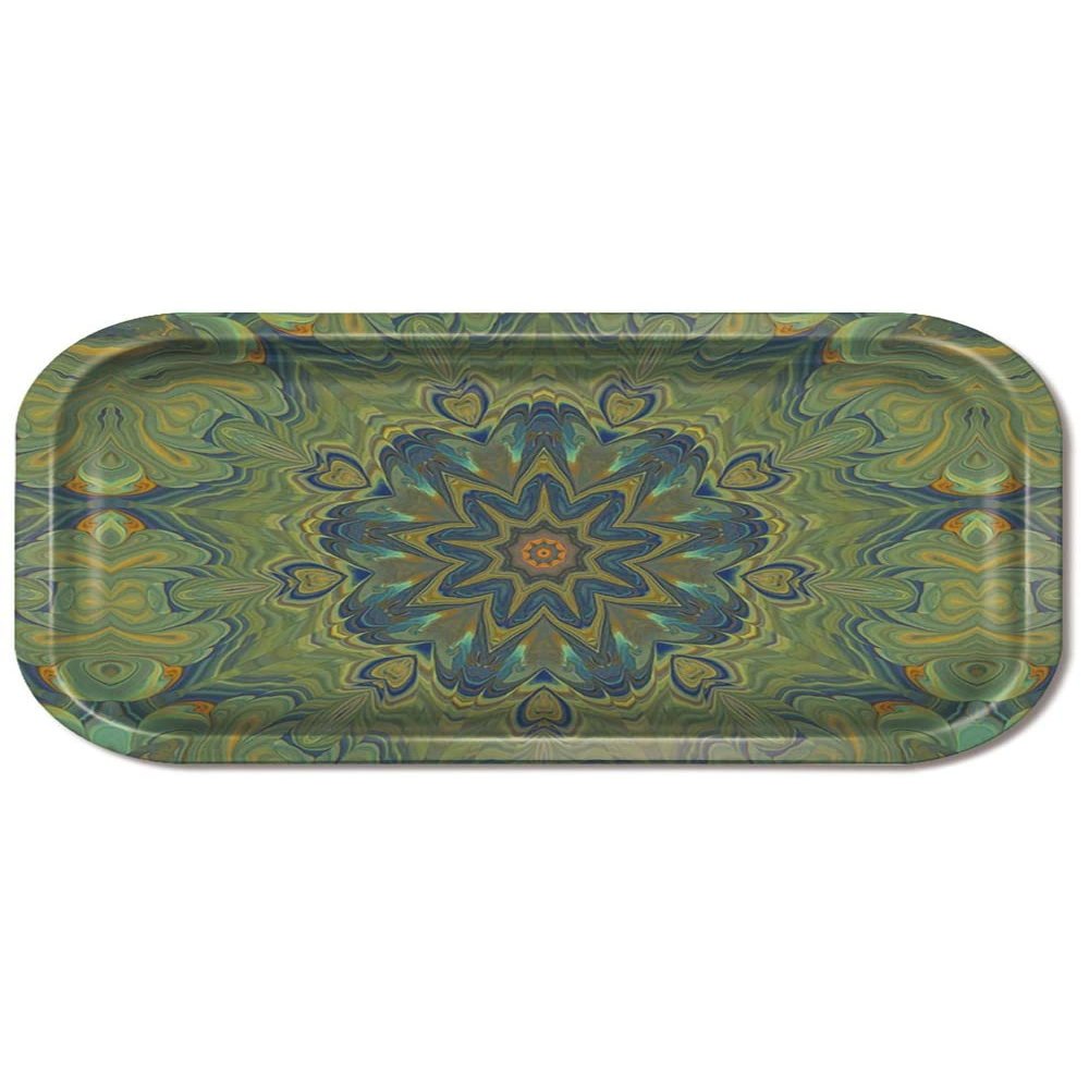 Tray and 3D Magnetic Lenticular Lid - Green Mandala (Tray Only)