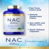 Carlyle NAC N-Acetyl Cysteine 600mg | 180 Capsules | with Peppermint | Free Form Supplement | Non-GMO, Gluten Free view 3