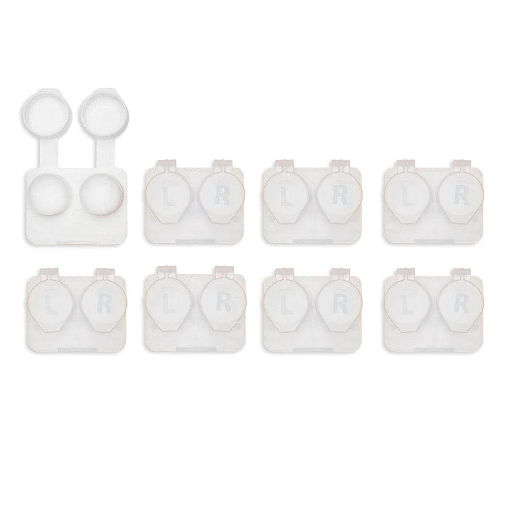 Deep Well Flip-top White Contact Lens Cases (50)