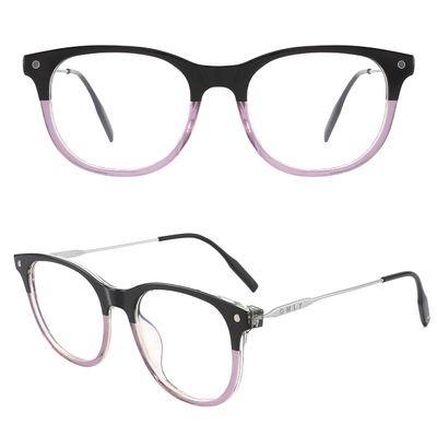 Owly Ultra Thin Blue Light Blocking Pocket Reading Glasses (Black Purple, 1, diopters)