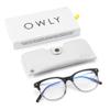 Owly Ultra Thin Blue Light Blocking Pocket Reading Glasses (Black Purple, 1, diopters) view 2