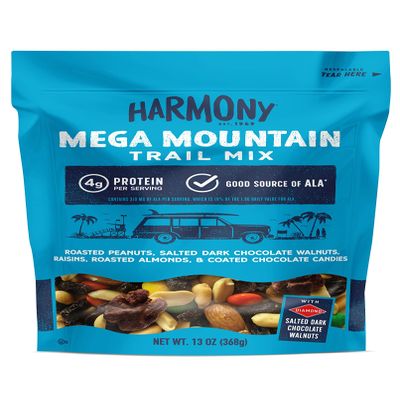 Diamond of California Harmony Mega Mountain Trail Mix with Mixed Nuts, Dried Fruit and Chocolate, 13 oz