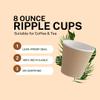 Ripple Paper Cups for Coffee & Tea Made in USA | Bulk for Home, Office, Restaurants & Coffee Shops | Recyclable, Insulated, & Disposable To-Go Cups for Hot Beverages (8oz -500 Count) view 2
