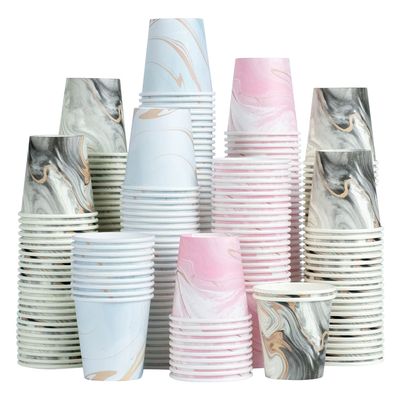 Huifany 600 Pack 3 oz Paper Cups, Colorful Bathroom Cups Disposable Paper Cups, Small Mouthwash Cups Mini Cup for Bathroom, Party, Picnic, BBQ, Travel and Envent