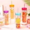 Mumufy 36 Pcs End of Year Gifts Bulk 16 oz Skinny Tumbler Cups with Lids and Straws Thank You Gift Plastic Cups for Teacher Coworker Employee view 4